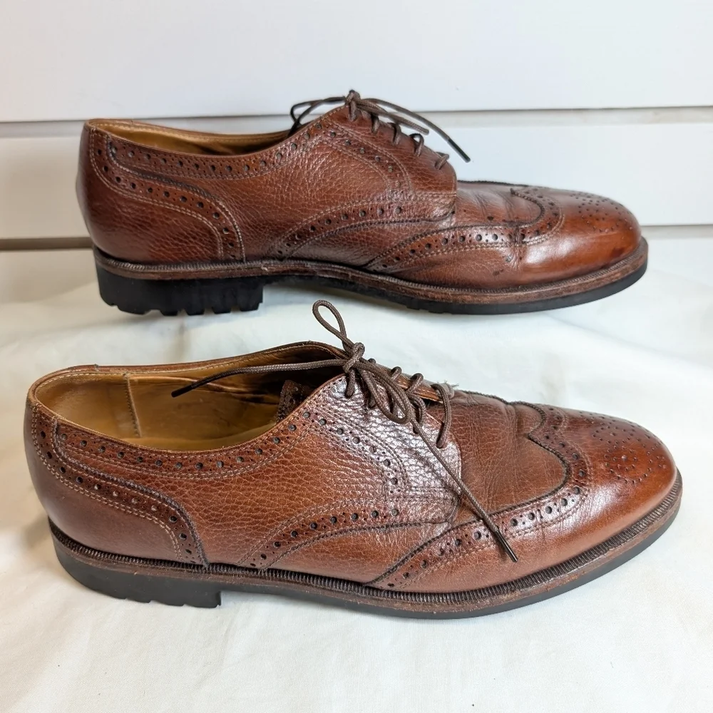 Cole Haan Men's Leather Wingtip Oxfords Size 9.5 Like New!